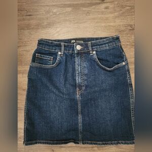 Zara Indigo Denim Skirt